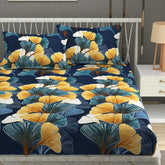 King Size Elastic Fitted Bedsheets With 2 Pillow Covers - 90 X 100 Inches, Multicolor | Soft Wrinkle Free & Breathable Elastic Bedsheets - Durable & Long Lasting Bedsheet