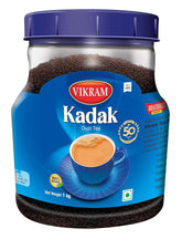 Vikram Kadak Dust Tea Powder - 1 Kg Jar, 35.2 Ounce | Strong, Aromatic Blend Assam Tea - Premium Black Tea Powder | Refreshing Brew Assam Chai Patti