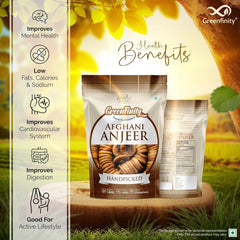 100% Natural Afghani Anjeer Dried Figs By GreenFinity 1kg, (250gm, Pack Of 4) | Natural Organic Dry Fruits Good Nutritious Snack | 35.2 Ounce