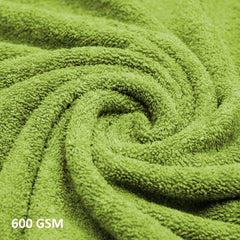 Hokipo 100% Cotton Bath Towel 600 Gsm | Super Soft Absorbent Large Size Towel - Light Green (New-624)