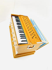 Harmonium 3 1/4 Octave - 39 Keys, Bass + Male Two Reeds, Finish Lacquer, 7 Stopper (5 Stops 2 Drones) | Easy To Pump - Tuning 440 Standard Pitch