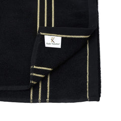 Kuber Industries Cotton Bath Towel 1500 Gsm | Super Soft, Quick Absorbent & Anti-Bacterial Gym & Workout Towels - Black (3 Pieces)