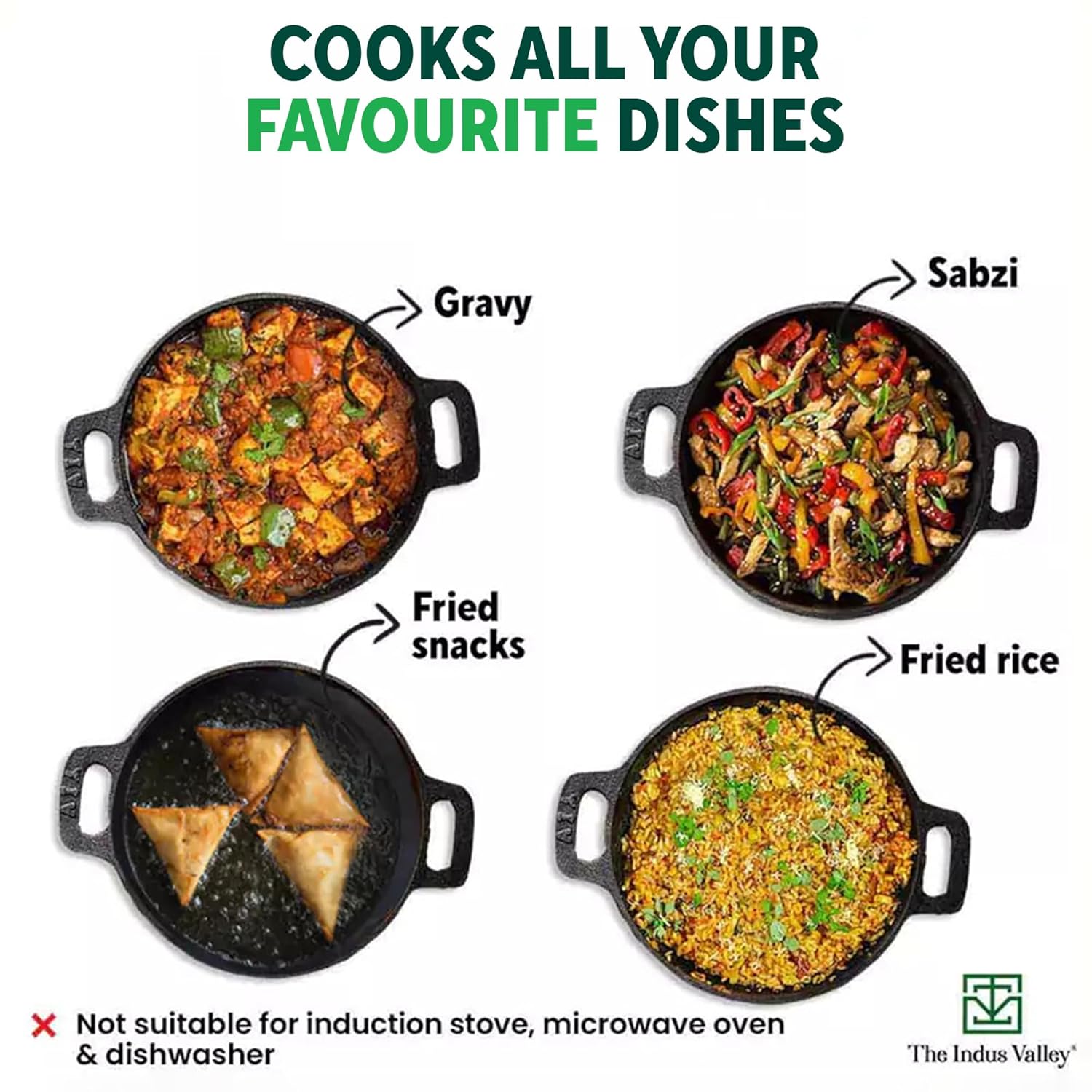 Super Smooth Black Cast Iron Kadai With Free Iron Tadka Pan - Medium, 25.4cm, 10 Inch, 2.5 Liters, 2.4 Kg | Naturally Nonstick, Pre-Seasoned Kadhai, 100% Pure & Toxin-Free, No Chemical Coating Super Smooth Black Cast Iron Kadai With Free Iron Tadka Pan - Medium, 25.4cm, 10 Inch, 2.5 Liters, 2.4 Kg | Naturally Nonstick, Pre-Seasoned Kadhai, 100% Pure & Toxin-Free, No Chemical Coating