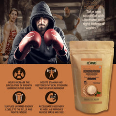 Iyush Herbal Ayurveda Ashwagandha Powder, Help Boost Immunity & Overall Health, 100% Forest Variety Herbs | 400gm 0.8lbs