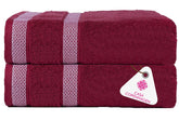 Casa Copenhagen Egyptian Cotton Exotic Hand Towel 400 Gsm (S Burgundy)- 2 Pcs