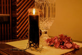 BLACK CHRISTMAS CHURCH JAR CANDLE WITH CORK LID | 120 HOUR BURNING TIME