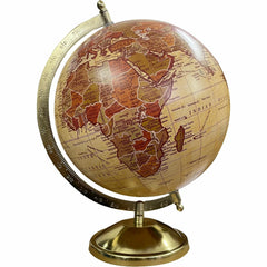 Rotating World Globe 8 Inch With Gold Metal Arc For Education & Learning For Kids & Students, Geography Lovers, Showpiece For Home Decor, Office Desk, Study Table, Gift, Pack Of 1
