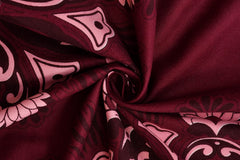 Bedsheet Single Size Elastic Fitted With 1 Pillow Cover - 48 X 72 X 8 Inches, Maroon | Soft Touch To Skin | Perfect Ideal For House, Hotel, Guest House Bedsheet