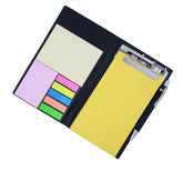 Note Pad Diary Style Desk Organizer With Sticky Notes, Clip Holder & Pen | Home Notebook - Yellow