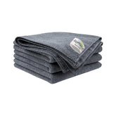 Softspun Microfiber Cloth 340 Gsm | Super Soft Absorbent Cleaning Towels Cleans & Polishes Everything In Your Home - Pack Of 4 (Grey)