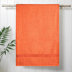 Comforic 100% Cotton Bath Towels 500 Gsm | Large Size Bath Towel For Men & Women Quick Dry, Super Soft & Absorbent Gym Towel, Travel Towel (Sunset Orange)