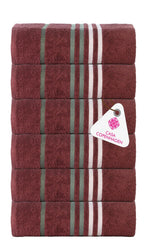 Casa Copenhagen Egyptian Cotton Ecstatic Hand Towel 740 Gsm (Burgundy)- 6 Pcs