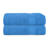 House Of Terry 100% Cotton Bath Towel 1000 Gsm | Quick Dry, Soft & Absorbent, Fade-Resistant, Skin-Friendly, For Men & Women Towel (Blue) - Pack Of 2