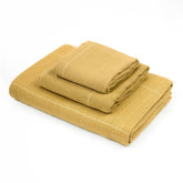 Doctor Towels, Aloe Vera Towel Set Of 3-1 Bath Towel, 1 Hand Towel, 1 Face Towel, Super Soft & High Absorbency Towels For Sensitive Skin, Quick Dry Towels Large Size (Sunset Gold)