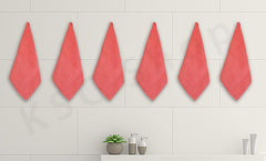 Ksc Shop Royal Cotton Hand Towel 750 Gsm - Set Of 6 (Peach)