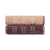 Mytrident 100% Cotton Bath Towel 1200 Gsm (Peach & Brown) - 2 Piece