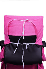Roman Home Solid Large Luxury All Car Seats & All Office Chair Towel With Tie Knot & Elistick 450 Gsm - (Pink)