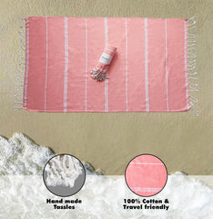 Yaanthiv'S Premium Turkish Cotton Bath Towels 300 Gsm | Eco Luxury Range Of Towels Washable & Quick Dry, Light Weight Bath Towels (Pack Of 3) - Marmalade Pink
