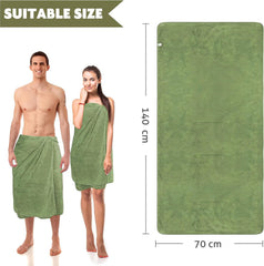 Maxoshine Microfiber Bath Towels 300 Gsm | Large Size-Super Soft Coral Fleece Bathing Towel With Hook Quick Dry Super Absorbent-Bath Towel For Men & Women (Green)