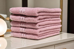 Solance Super Cotton Hand Towel 1000 Gsm | Ultra Soft & Super Absorbent Hand Towel (Dusty Pink) - Set Of 5