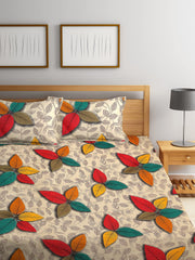 Double Bedsheet With 2 King Size Pillow Covers - 90 X 92 Inches, Multicolor | Natural Resistance To Shrinkage & Wrinkles | Stylish & Unique Design