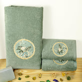 Akiko Home Prima Dream 100% Cotton 1 Bath & 2 Hand Towel 1000 Gsm | Soft, Absorbent & Durable, Cotton Bath Towel | Pack Of 3 (Green)