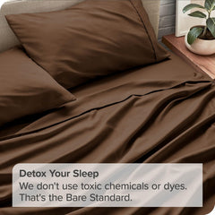 Perfect Flat Queen Size Bedsheet With 2 Matching Pillow Cover - 90 X 100 Inches, Chocolate | Natural Breathable & Wrinkle Free | 400 Thread Count