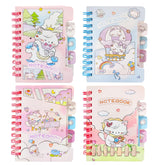 Cute Mini Spiral Notebooks, A7 Kawaii Cartoon Memo Notepads, 80 Sheets, 160 Pages Each