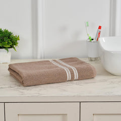 Cotton Bolls Polycotton Large Size Terry Cotton Bath Towel 400 Gsm (Brown)