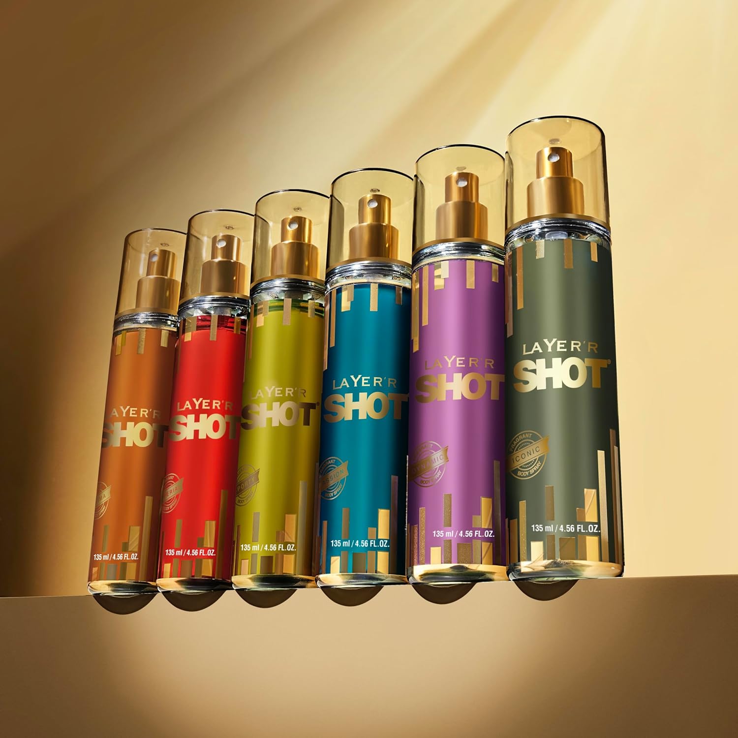 Layer'r Shot Iconic Fragrant Body Spray For Men | Long Lasting Fragrance 135ml 4.56 Fl.oz. Each Pack Of 2 Layer'r Shot Iconic Fragrant Body Spray For Men | Long Lasting Fragrance 135ml 4.56 Fl.oz. Each Pack Of 2