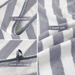 Maxoshine Microfiber Towels For Bath Large Size-Super Soft Coral Fleece Bathing Towel With Hook Quick Dry Super Absorbent-Bath Towel For Men & Women (Grey)