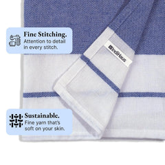 Indihaus Cotton Bath Towels 460 Gsm | Absorbent Large Size Quick Dry Gym Travel & Bath Towel (Blue & Forest Green)- Set Of 2