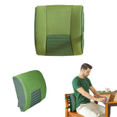 Back Support For Office Chair Cushion, Hard Memory Foam Car Seat Pillow, Green - King Size | Lumbar Back Support Pillow For Back Pain | Chair Back Pillow For Driving, Multipurpose Use