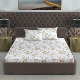 King Size Double Bedsheet With 2 Pillow Cover - 108 X 108 Inches, Grey & Peach | Skin Friendly Fabric For Everyday Comfort - Perfect Gifting For Wedding Anniversary