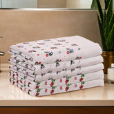 Kuber Industries Cotton Bath Towel 1500 Gsm | Soft & Comfortable Swimming & Bathing Towels & Gamcha (White)- Pack Of 5