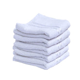 Space Fly Silverline Love Touch Very Soft Fresh Loom 750 Gsm | 100% Cotton Towel Hanky, Face Towel For Women Handkerchiefs (Solid White) - 5 Pieces
