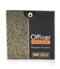 Aarogyam Herbals Officer Herbal Cigarette 100% Tobacco & Nicotine Fre Smoke For Relieve Stress & Mood Enhance Product - Regular Flavour 2 Packets 20 Sticks