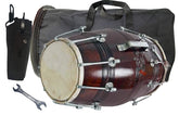 Wooden Musical Instrument Dholak Drum Nuts & Bolt With Full Kit - Brown | Perfectly Symmetric Round Dholak - Dholak For Festival, Wedding, Satsang | Very Easy To Tune