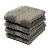 Earthy Fables Premium Hand Towels 600 Gsm | 100% Combed Cotton Ultra Soft Quick Dry & Highly Absorbent, For Home, Gym & Travel | Set Of 4 (Grey)
