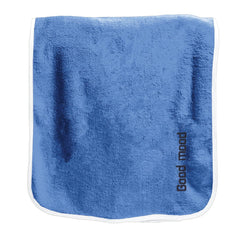 Housse Premium Soft Microfiber Embroidery Bath Towel 350 Gsm | Soft Absorbent Quick-Drying Sweat Towel (Good Mood - Dark Blue)