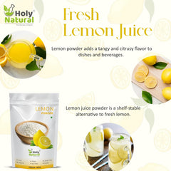 Holy Natural Lemon Powder, Rich In Vitamin C, Immunity Booster & Superfood, Healthy And Weight Loss, Use In Lemon Juice, Lemon Candy & Cooking And Baking | 200gm 0.4lbs