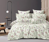 1 Flat Bedsheet For King Size With 2 Pillow Cover + Comforter - 90 X 100 Inch, Multicolor | Super Soft Glace Cotton - 4 Pcs Bedding Set | Perfect Gifts Set Wedding, Anniversary