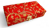 Decorative & Attractive Box Cash Box, Shagun Box, Jewellery Box, Money Box Envelop Wedding, Gift Box, Bangel Box With Embroidery Design Pack Of 1, Colour - Red