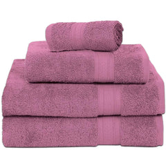 Ambra Linens Highly Absorbent Towel 500 Gsm | 100% Cotton, Soft And Plush, All Seasons Use, Large, Everyday Use, Durable (1hand, 1face, 2bath Towels Set) | Lilac