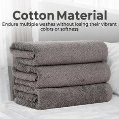 Avni Home 100% Cotton Hand Towel 300 Gsm | Ultra Soft, Absorbent, Quick Dry Towels For Facewash, Gym, Sports, Travel | Quick-Dry Fitness Towels - Pack Of 3 (Charcoal)