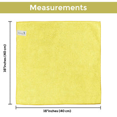 Story@Home Microfiber Cleaning Cloths 360 Gsm | Highly Absorbent, Lint & Streak Free, Multi -Purpose Wash Cloth (Yellow)- Set Of 4