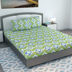 King Size Double Bedsheet With 2 Pillow Covers - 108 X 108 Inches, Light Green | Soft & Durable For Everyday Use - All Season Comfort