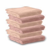 Housse Microfiber Hand Towel 1200 Gsm | Premium Quality Towels Ultra Absorbent & Anti-Bacterial For Gym (Peachy Pearl & Dusky Orchid) - Pack Of 6