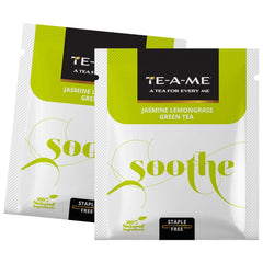 TE-A-ME Soothe Jasmine Lemongrass Green Tea - 25 Tea Bags | Detox & Slimming Green Tea - Medium Caffeine, 100& Natural Ingredients