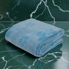 Hanker Ultra Luxury Large Size Plush Bath Towel 500 Gsm | Blossom Super, Very Soft On Skin, Luxurious Fabric, Pure Polyamide Bath Towel (Dazzling Blue)